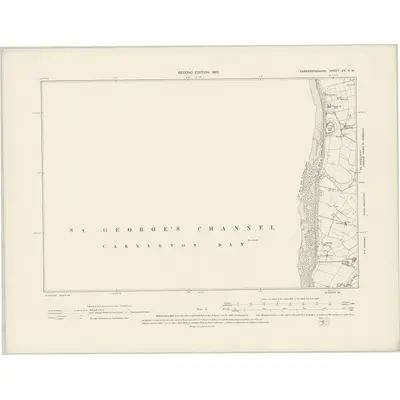 1899 Map of Caernarvonshire XX.NW, 1901 Print