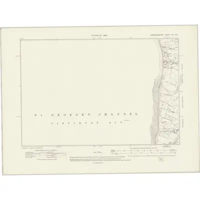 1914 Map of Caernarvonshire XX.NW, 1920 Print