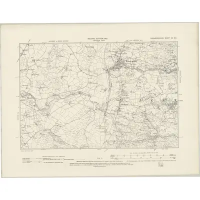 1899 Map of Caernarvonshire XX.SE, 1901 Print