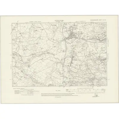 1914 Map of Caernarvonshire XX.SE, 1920 Print