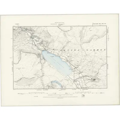 1887 Map of Caernarvonshire XXI.NE, 1888 Print