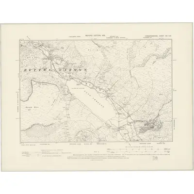 1899 Map of Caernarvonshire XXI.NE, 1901 Print