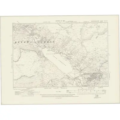 1913 Map of Caernarvonshire XXI.NE, 1920 Print