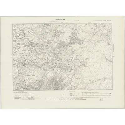 1913 Map of Caernarvonshire XXI.NW, 1919 Print