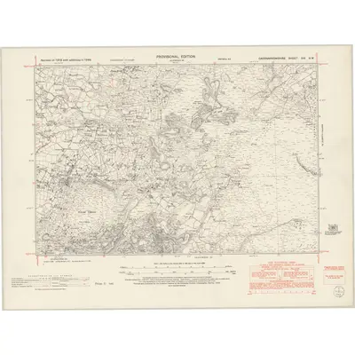 1949 Map of Caernarvonshire XXI.NW, 1953 Print