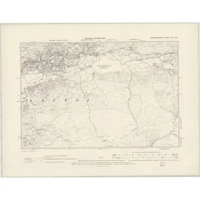 1899 Map of Caernarvonshire XXI.SW, 1901 Print