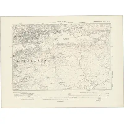 1913 Map of Caernarvonshire XXI.SW, 1920 Print