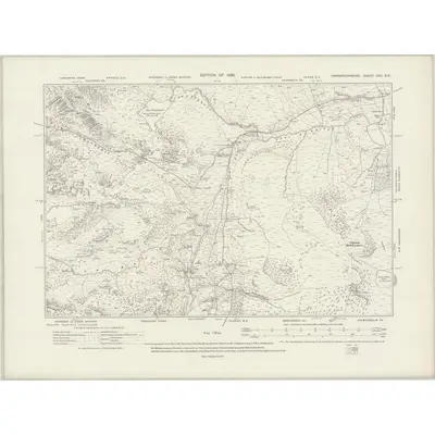 1912 Map of Caernarvonshire XXII.NE, 1920 Print