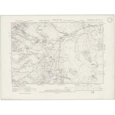 1912 Map of Caernarvonshire XXII.NE, 1946 Print