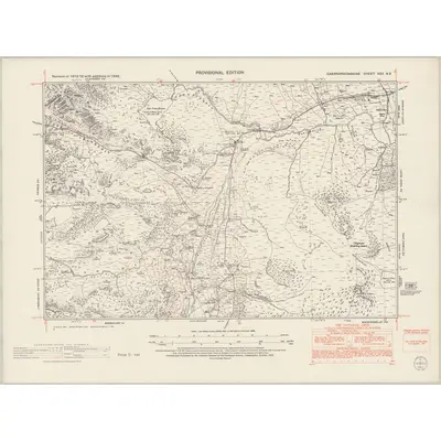 1948 Map of Caernarvonshire XXII.NE, 1953 Print