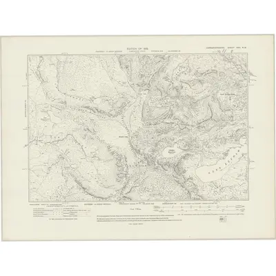 1912 Map of Caernarvonshire XXII.NW, 1919 Print