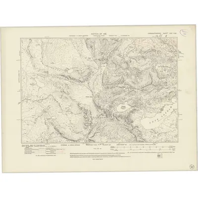1912 Map of Caernarvonshire XXII.NW, 1946 Print
