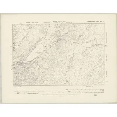 1899 Map of Caernarvonshire XXII.SE, 1901 Print
