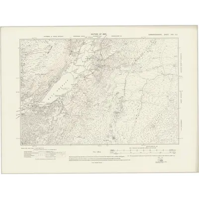 1912 Map of Caernarvonshire XXII.SE, 1920 Print