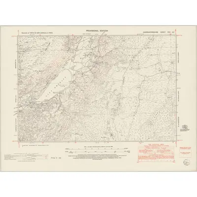 1949 Map of Caernarvonshire XXII.SE, 1953 Print