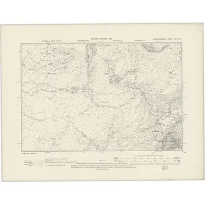 1899 Map of Caernarvonshire XXII.SW, 1901 Print