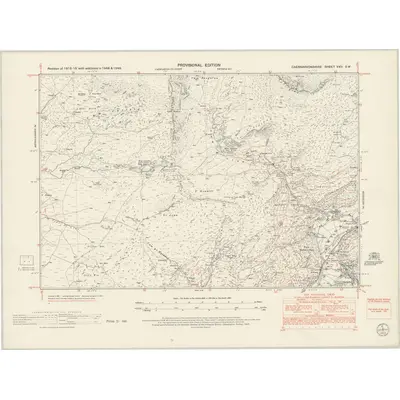 1948 Map of Caernarvonshire XXII.SW, 1953 Print