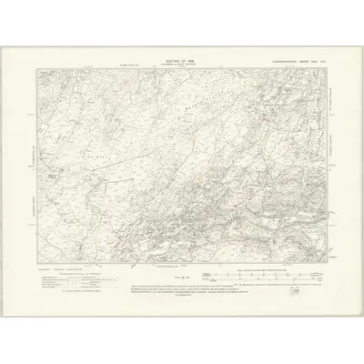 1911 Map of Caernarvonshire XXIII.NE, 1919 Print