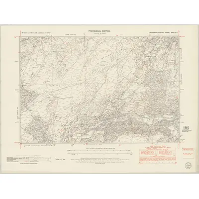 1949 Map of Caernarvonshire XXIII.NE, 1953 Print