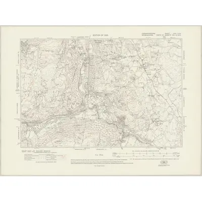 1910 Map of Caernarvonshire XXIV.NW, 1920 Print