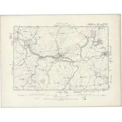 1875 Map of Caernarvonshire XXIV.SE, 1888 Print