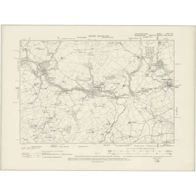 1899 Map of Caernarvonshire XXIV.SE, 1901 Print