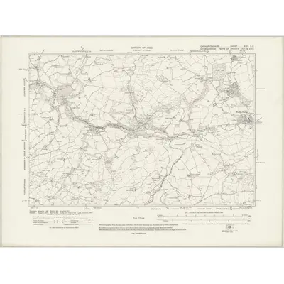1910 Map of Caernarvonshire XXIV.SE, 1920 Print