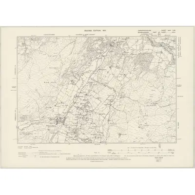 1899 Map of Caernarvonshire XXIV.SW, 1901 Print