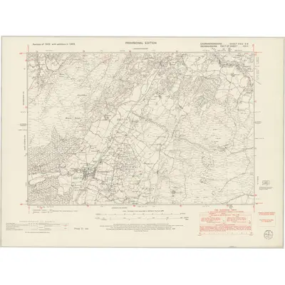 1949 Map of Caernarvonshire XXIV.SW, 1954 Print