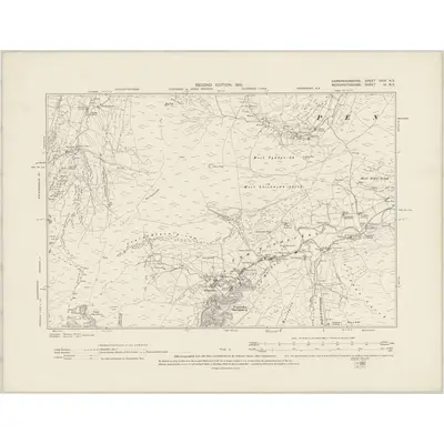 1899 Map of Caernarvonshire XXIX.NE, 1901 Print