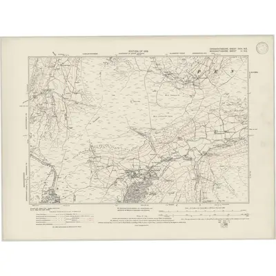 1912 Map of Caernarvonshire XXIX.NE, 1947 Print