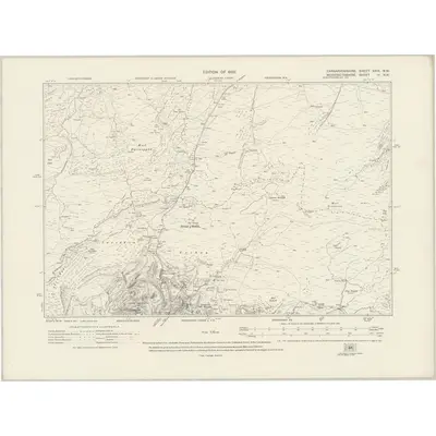 1914 Map of Caernarvonshire XXIX.NW, 1920 Print