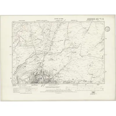 1914 Map of Caernarvonshire XXIX.NW, 1935 Print