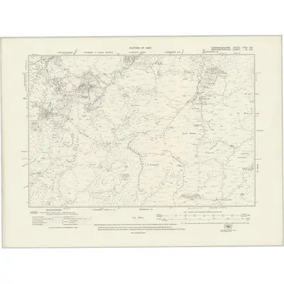 1911 Map of Caernarvonshire XXIX.SE, 1920 Print