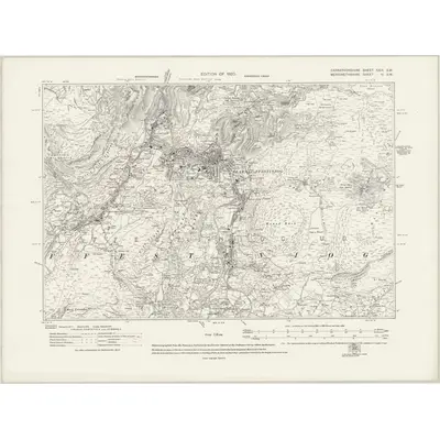 1914 Map of Caernarvonshire XXIX.SW, 1920 Print