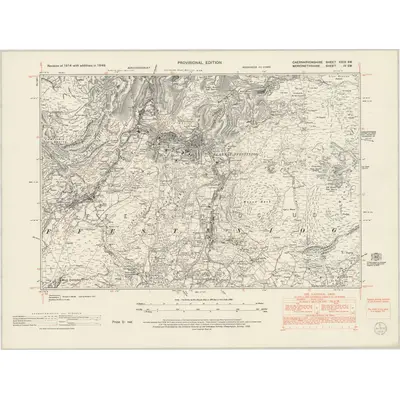 1949 Map of Caernarvonshire XXIX.SW, 1953 Print