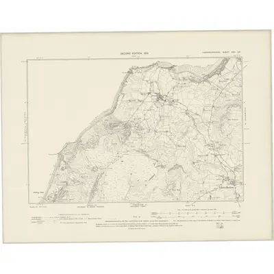 1899 Map of Caernarvonshire XXV.SE, 1901 Print