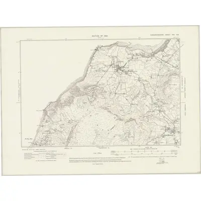 1914 Map of Caernarvonshire XXV.SE, 1920 Print