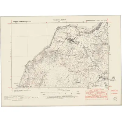 1948 Map of Caernarvonshire XXV.SE, 1953 Print