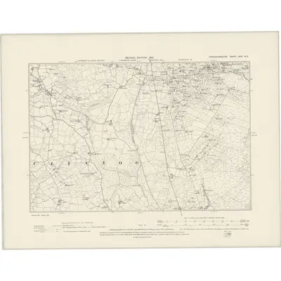 1899 Map of Caernarvonshire XXVI.NE, 1901 Print