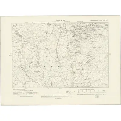 1914 Map of Caernarvonshire XXVI.NE, 1920 Print