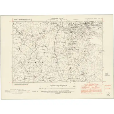 1948 Map of Caernarvonshire XXVI.NE, 1954 Print