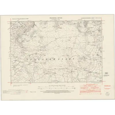 1949 Map of Caernarvonshire XXVI.SW, 1953 Print