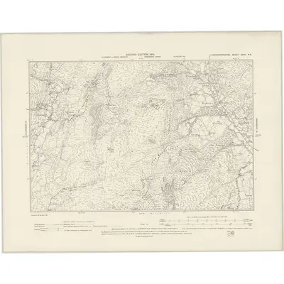 1899 Map of Caernarvonshire XXVII.NE, 1901 Print
