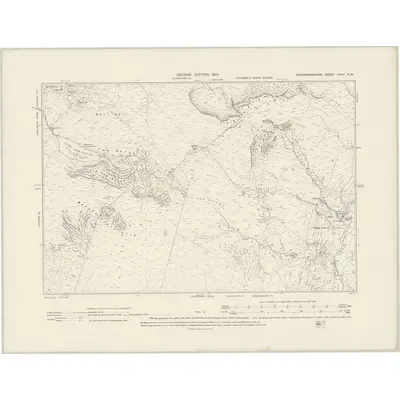 1899 Map of Caernarvonshire XXVII.NW, 1901 Print