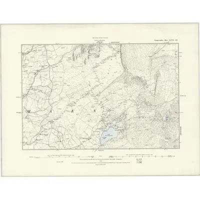 1878 Map of Caernarvonshire XXVII.SE, 1888 Print