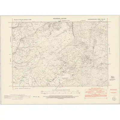 1949 Map of Caernarvonshire XXVII.SE, 1953 Print