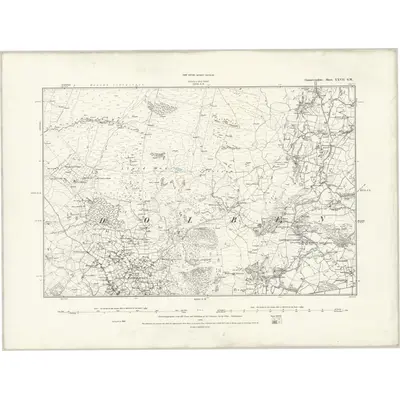 1887 Map of Caernarvonshire XXVII.SW, 1888 Print