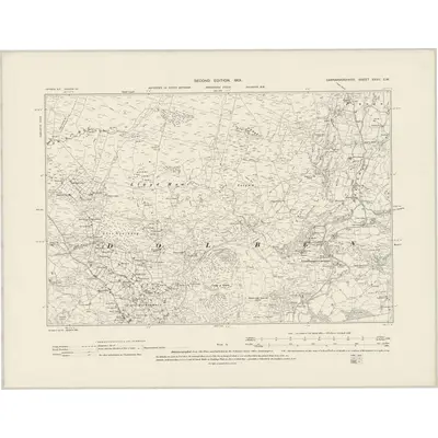 1899 Map of Caernarvonshire XXVII.SW, 1901 Print