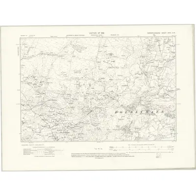 1913 Map of Caernarvonshire XXVII.SW, 1919 Print
